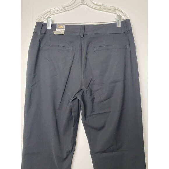 Lee Black Straight Leg Slacks Pants Office Business Women's Size 14 Medium - Picture 8 of 13